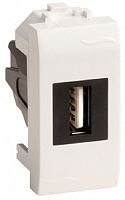 Розетка USB для кабель-канала DKC Brava 1 мод. 2.0А белый картинка